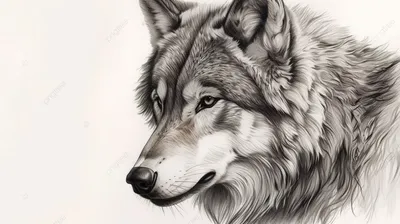 Рисунок черный волк с открытой …» — создано в Шедевруме