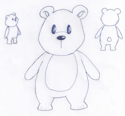 Медведь рисунок белый детский рисунок (52 фото) » рисунки для срисовки на  Газ-квас.ком