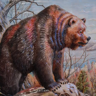 Купить картину \"Медведь\" (дерево) в Украине