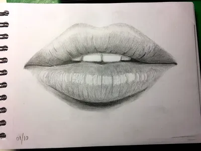 Нарисованные губы - 80 фото
