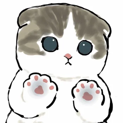 Нарисованная рука котенка кота Иллюстрация вектора - иллюстрации  насчитывающей киска, наконечников: 74035445