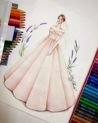 Иллюстрация моды нарисованная рукой платье длиной Иллюстрация вектора -  иллюстрации насчитывающей платье, способ: 50195417