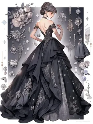 Pin by Miri on красота👾 | Dress design sketches, Fashion illustration  dresses, Fantasy gowns