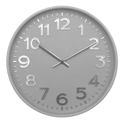 Настенные часы Troykatime, D30 см, пластик, цвет серый по цене 690 ₽/шт.  купить в Ульяновске в интернет-магазине Леруа Мерлен