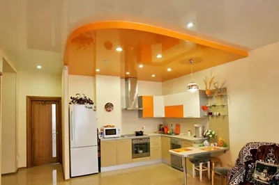 Все, что нужно знать об использовании натяжных потолков на кухне