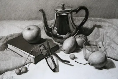 Рисунок «Натюрморт для чайников.» - Ольга Васильченко