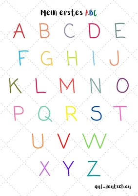 Немецкий алфавит для детей с произношением: распечатать и онлайн