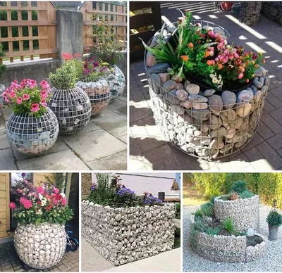 Дача Сад Дом в цветах 🌸 on Instagram: “Габионы клумбы: необычные цветники  в дизайне двора” | Jardim