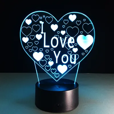 Полезные подарки на 14 февраля 3D Светильник I Love You Интересные подарки  на день Святого Валентина (ID#1570418702), цена: 650 ₴, купить на Prom.ua
