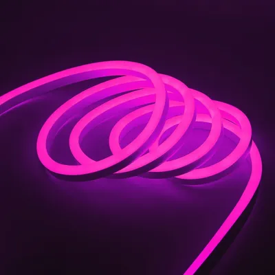 Гибкий неон LED NEON 14x25 мм с розовой подсветкой IP67 220V — Купить оптом  и в розницу в интернет-магазине LED Forms