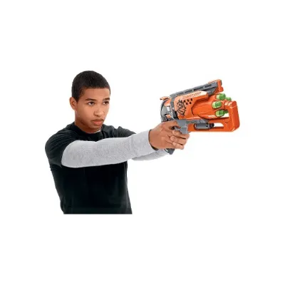 Amazon.com: Nerf E1754 Scravenger Zombie Strike Toy Blaster with Two  12-Dart Clips, 26 Darts, Light, Barrel Extension, X 40Mm, Stock, 2-Dart  Blaster, Brown : Everything Else