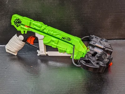 Nerf Zombie Strike Clear Shot Pistol Blaster Stormfire Orange Dart Gun  Blaster | eBay