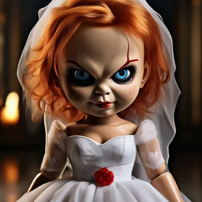 Кукла, невеста чаки, свадебное платье…» — создано в Шедевруме