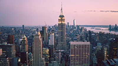 Нью Йорк, обои, закат солнца, Башни близнецы на закате фон картинки и Фото  для бесплатной загрузки