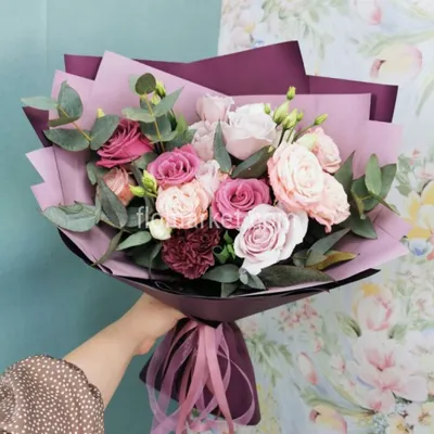 Фотообои Нежные цветы в голубых тонах Nru59900 купить на заказ в  интернет-магазине