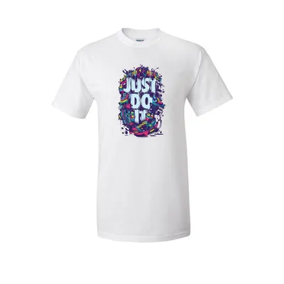 Тениска, персонализирана с лого на Nike Just Do It 2, бяла, размер L -  eMAG.bg