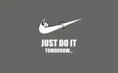 Download Just Do It Tomorrow Nike Hd Wallpaper Wallpaper | Wallpapers.com
