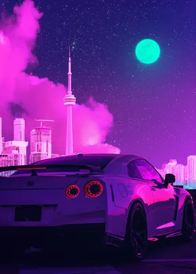 Плакат, Постер Nissan GTR R35 Retro Cars | Europosters