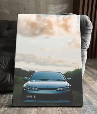 Белый Nissan Silvia S15, на фоне …» — создано в Шедевруме
