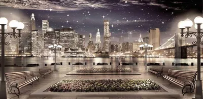 Реалистичные огни ночного города» — создано в Шедевруме