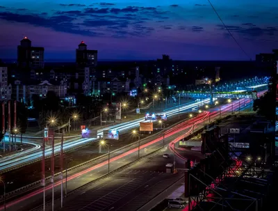 Картина маслом \"Огни ночного города N3\" 80x120 CV180805 купить в Москве