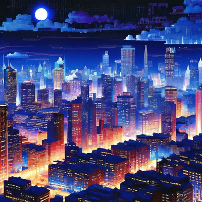 Ночной город - Фото с высоты птичьего полета, съемка с квадрокоптера -  PilotHub