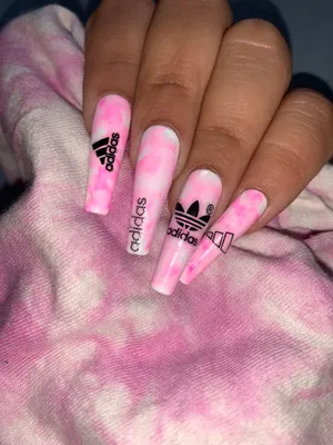 Adidas Nails | Cute acrylic nails, Adidas nails, Dream nails