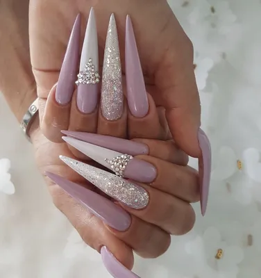 Маникюр, длинные ногти, стилет, миндаль | Acrylic nails coffin pink, Casual  nails, Swag nails