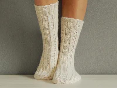 Теплые носки из 100% шерсти купить в Москве