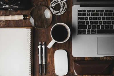 Laptop computer, phone and coffee Stock Photo by ©Nikodash 103196114