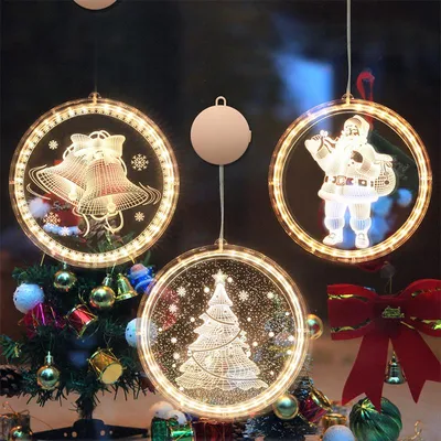 Купить Прозрачные подвесные светильники для окон, рождественские елочные  украшения, светящаяся лампочка, подвеска, товары для вечеринок | Joom