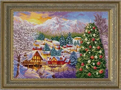 Сказочный городок зимой: новогодние обои, картинки, фото 1600x1200