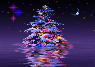 анимированная новогодняя елка в лесу, мультяшные картинки новогодняя елка,  рождество, мультфильм фон картинки и Фото для бесплатной загрузки