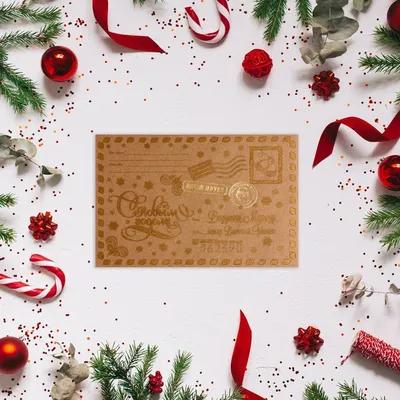 Набор \"Новогодняя почта\", конверт и бланк письма от Деда Мороза купить по  цене 700 ₽ в интернет-магазине KazanExpress