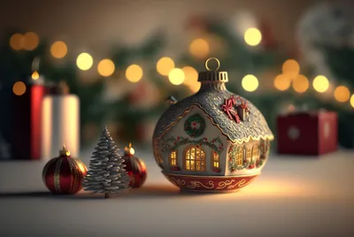 Новогодние обои на рабочий стол «Красные рождественские шары» — Abali.ru