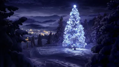 Рождество, Новогодняя елка, Новый Год Обои 3840x2160 4K Ultra HD