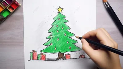 Новогодние рисунки для срисовки (100 фото) • Прикольные картинки и позитив