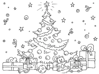 Новогодние контурные рисунки на окно (47 фото) » рисунки для срисовки на  Газ-квас.ком