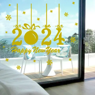 Наклейки на окна новогодние цветные \" Ретро Новый год \" украшения на новый  год , наклейки для детей купить по выгодной цене в интернет-магазине OZON  (738716551)