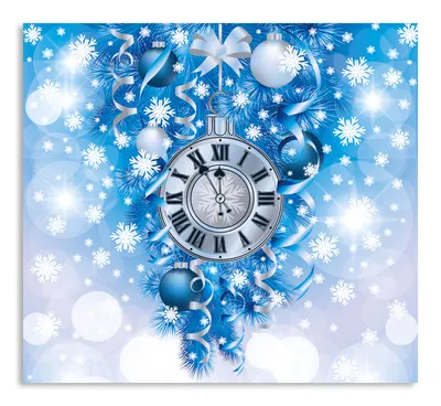 Новогодний декор : Часы новогодние