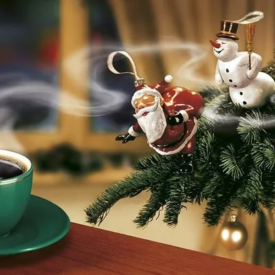 Скачать картинки Кофе новый год, стоковые фото Кофе новый год в хорошем  качестве | Depositphotos