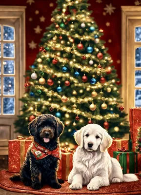 Созданный Ии Собаки Рождество - Бесплатное изображение на Pixabay - Pixabay
