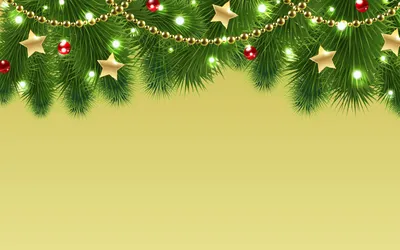 Новогодний фон с елкой и леденцами, Objects Включая: рождество и день  отдыха - Envato Elements