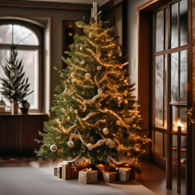 Новогоднияя ëлка дерево» — создано в Шедевруме