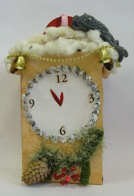 Детские новогодние часы из фетра, Рождественский лось купить в Чите Новый  год в интернет-магазине Чита.дети (12503875)