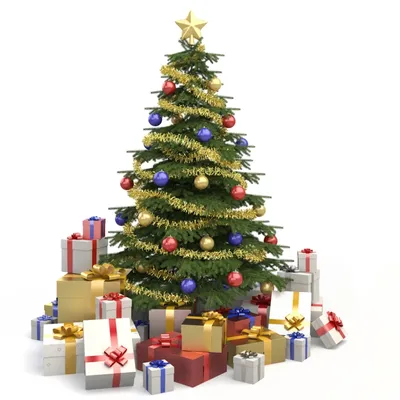 Новый год, елка украшенная игрушками…» — создано в Шедевруме