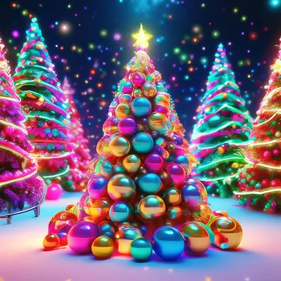 Новый год, елка, елочные игрушки,32…» — создано в Шедевруме