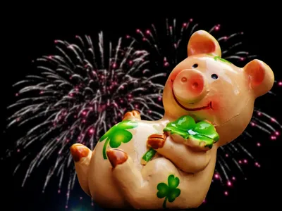 Год свиньи Новый год Новая весна Новый год PNG , Золотая свинья,  Акварельная эстетика, Фэнтези PNG картинки и пнг PSD рисунок для бесплатной  загрузки