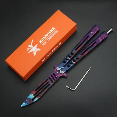Нож бабочка обманка балисонг складной нож тренировочный пластиковый черная  рукоятка (id 90036008), купить в Казахстане, цена на Satu.kz