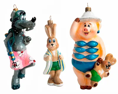 Набор коллекционных ёлочных игрушек «Ну, погоди! Пляж», Atlas Art, Польша —  купить в интернет-магазине.